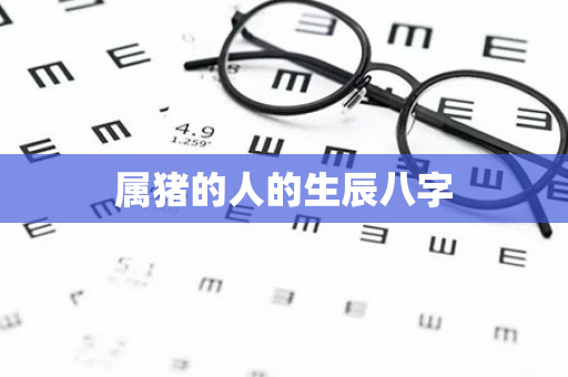 属猪的人的生辰八字