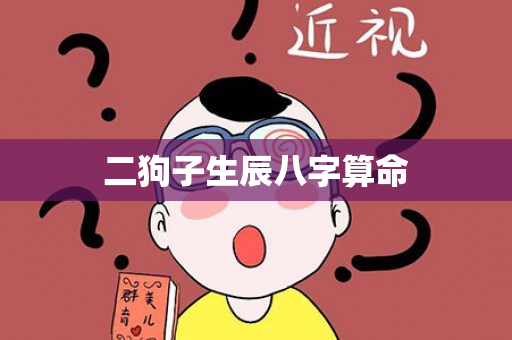 二狗子生辰八字算命