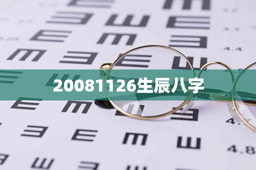 20081126生辰八字