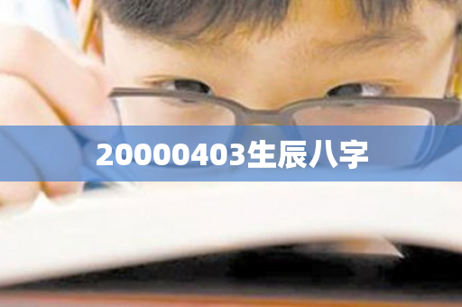 20000403生辰八字